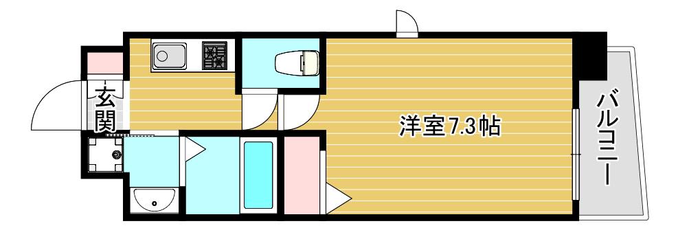 LIVIAZ NAMBA AIRY(1K/7階)の間取り写真