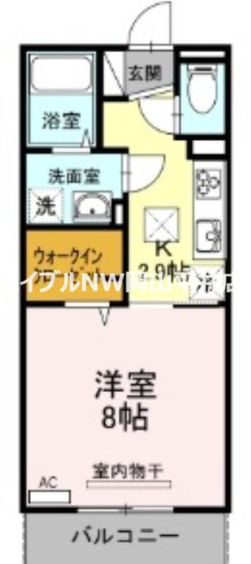 PULITO(1K/1階)の間取り写真