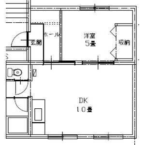 パークヒルズ真々地I(1DK/4階)の間取り写真