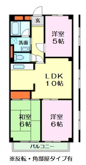 メゾンド・エスポワール(3LDK/4階)の間取り写真