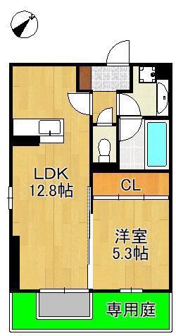 ヴィバーチェ(1LDK/1階)の間取り写真