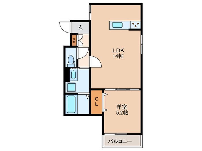 LA LUCE(1LDK/3階)の間取り写真