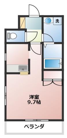 イデアルビーダ芳川(ワンルーム/4階)の間取り写真