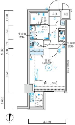 MAXIV練馬TRE(1K/2階)の間取り写真