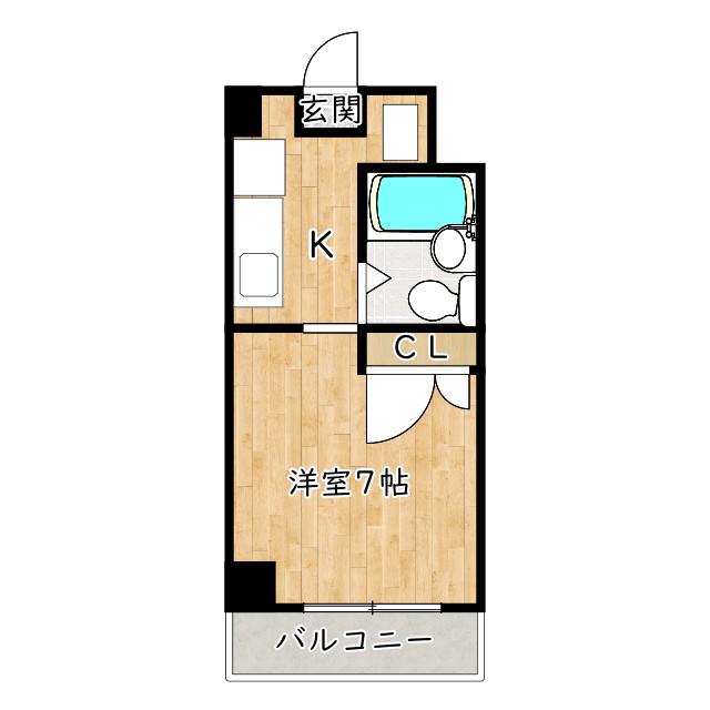 泉ヶ丘・アイビースクエア(1K/2階)の間取り写真