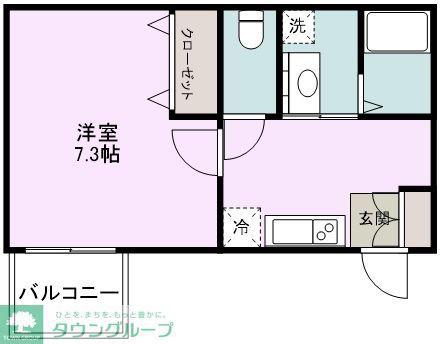 SBジェミニみずほ台(1K/2階)の間取り写真