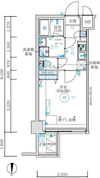 MAXIV練馬TRE(1K/3階)の間取り写真