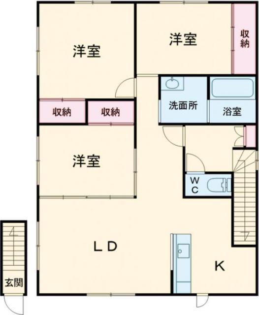 大空ハイツ(3LDK/2階)の間取り写真