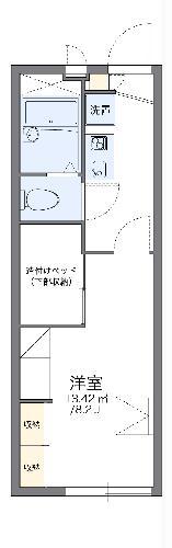 レオパレスササメ(1K/2階)の間取り写真
