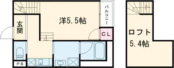 アルヴィータ基山II(1K/1階)の間取り写真