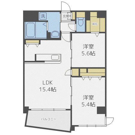 セルブ春町 G-EXECUTIVE(2LDK/3階)の間取り写真