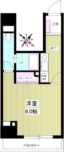 TKレジデンス(1K/2階)の間取り写真