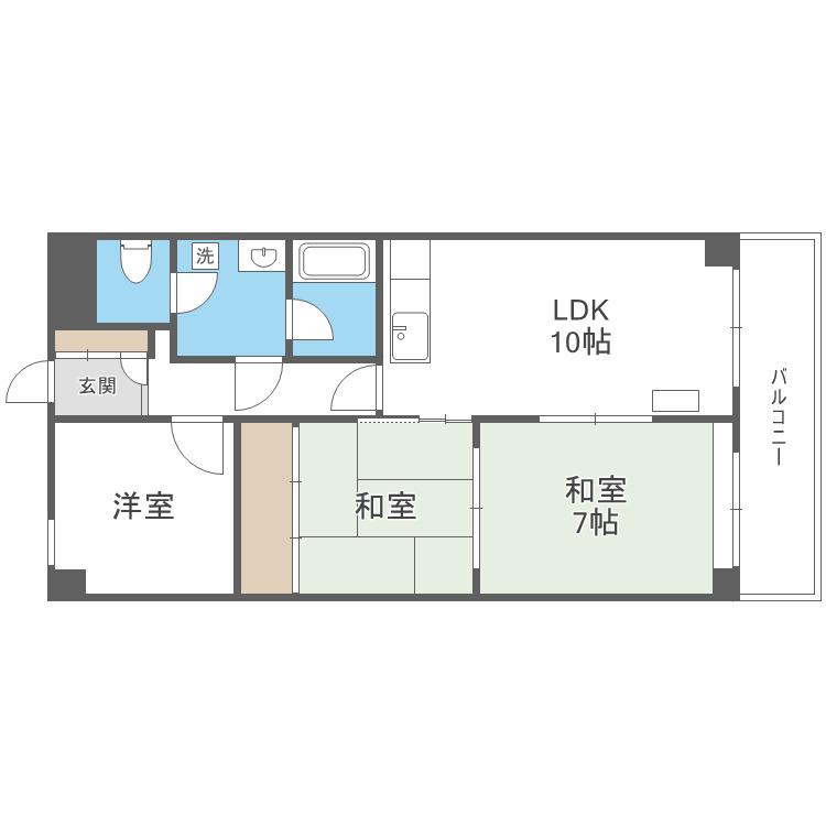 EBA元町II(3LDK/3階)の間取り写真