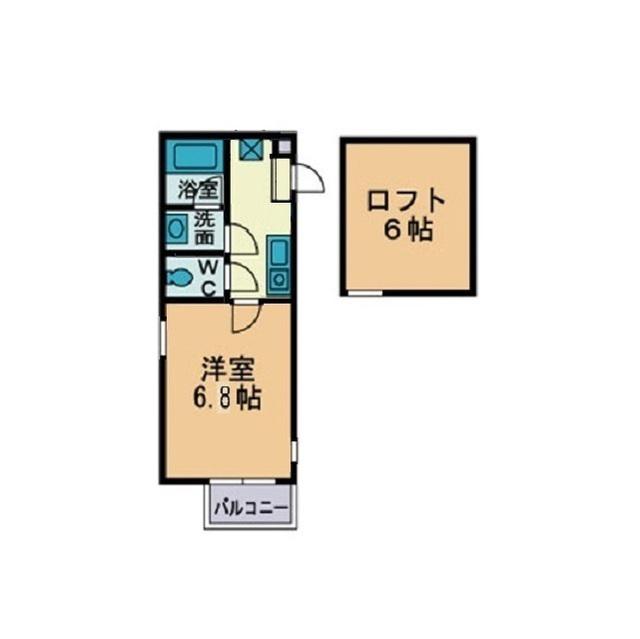 ルミエールK(1K/1階)の間取り写真