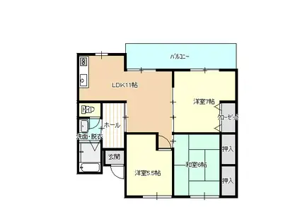 グリーンヒルズ21(3LDK/2階)の間取り写真