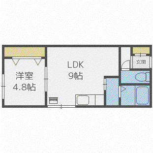 ローヤルハイツN15(1DK/3階)の間取り写真