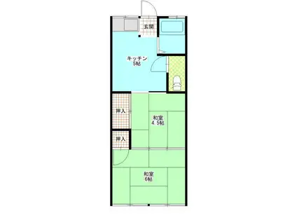 グランバニア三条(2K/2階)の間取り写真