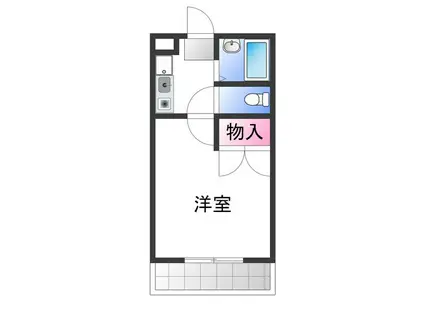 レオパレスエンディヴァー(1K/1階)の間取り写真