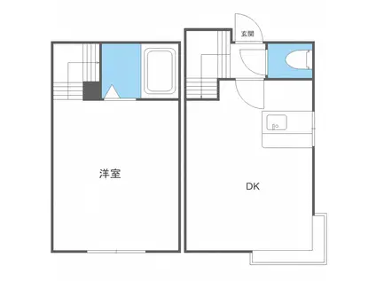 サクシード八軒 201(1DK/2階)の間取り写真