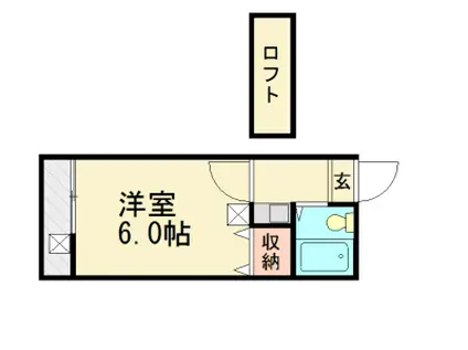 ルアーナ和白丘(1K/1階)の間取り写真