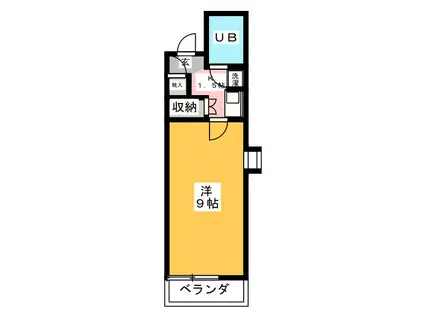 蕨レジデンス(1K/1階)の間取り写真
