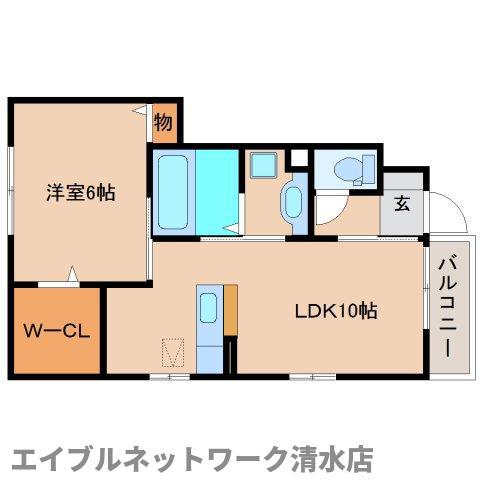 メゾン・みらい(1LDK/1階)の間取り写真