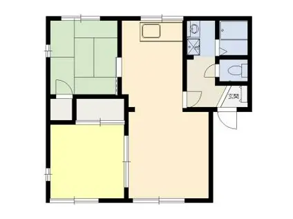 グリーンコーポC棟(2LDK/2階)の間取り写真