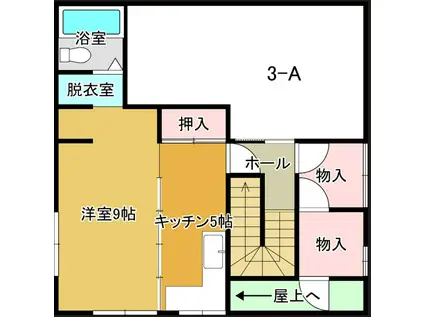 システムビル 3階B(1K/3階)の間取り写真