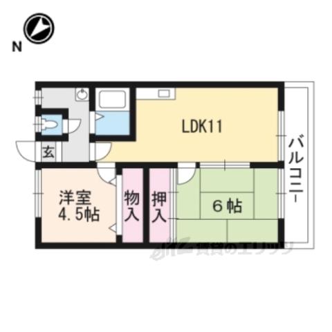 サンクリエート高谷(2LDK/3階)の間取り写真