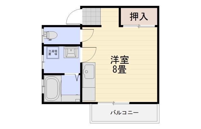 リブレ山本(ワンルーム/2階)の間取り写真