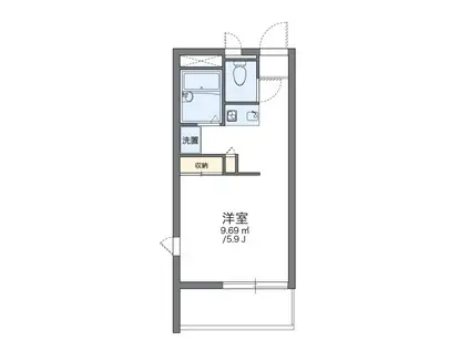 レオパレス熊野(1K/1階)の間取り写真