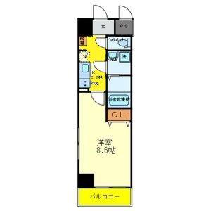 ルミエール久宝寺I(1K/6階)の間取り写真