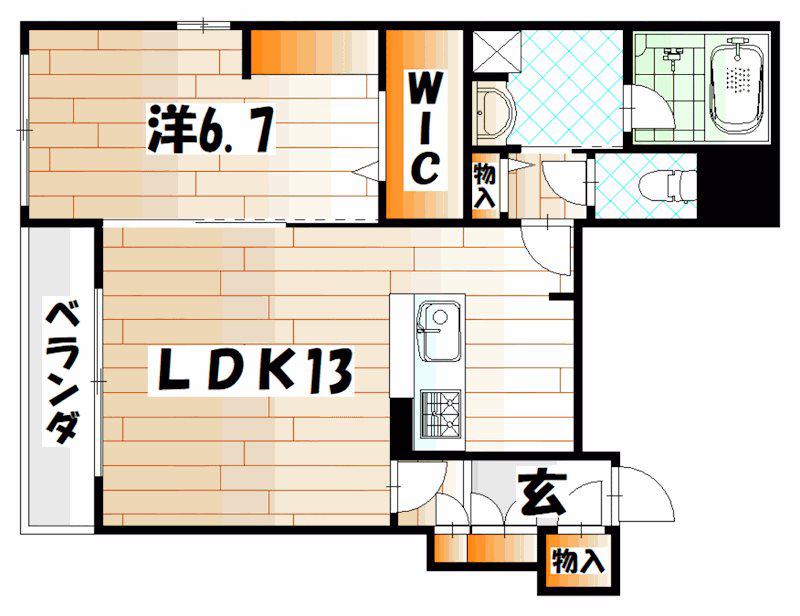 SHAMAISON LA RENAISSANCE(1LDK/4階)の間取り写真