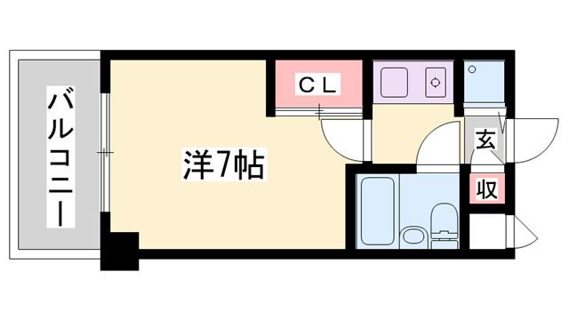 ベルトピア手柄V(1K/3階)の間取り写真