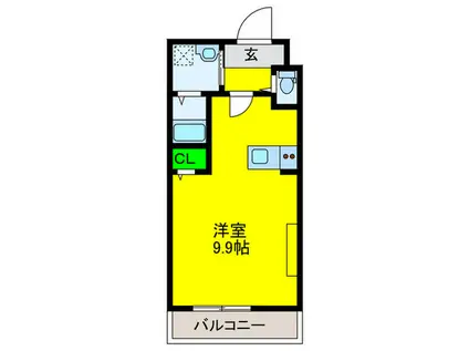 ALMO CASA三国ケ丘(ワンルーム/4階)の間取り写真