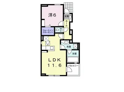 SKYIII(1LDK/1階)の間取り写真