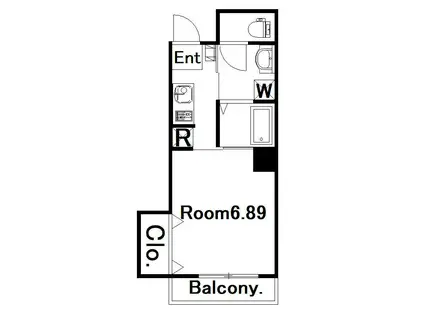 セレスティア・カネガエ(1K/4階)の間取り写真