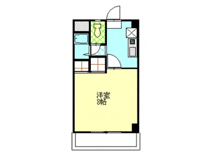 山崎マンション(1K/2階)の間取り写真