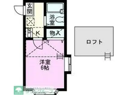 アネックス備後(1K/1階)の間取り写真