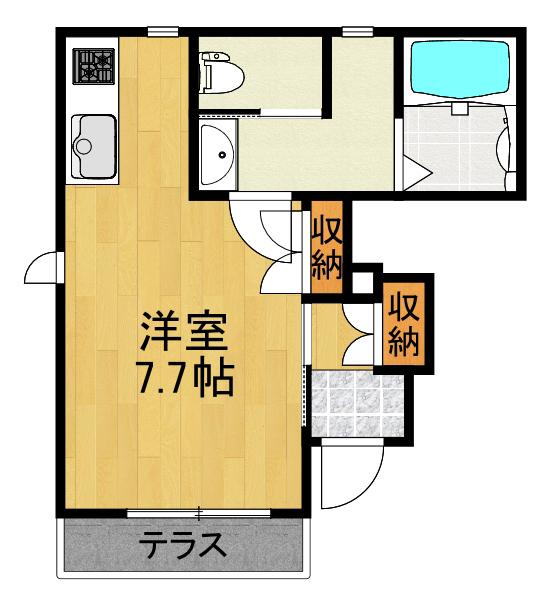 N・Sヘーベルメゾン(ワンルーム/1階)の間取り写真