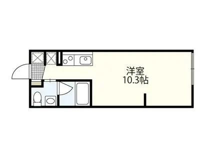 エストレビータ草津II(ワンルーム/1階)の間取り写真