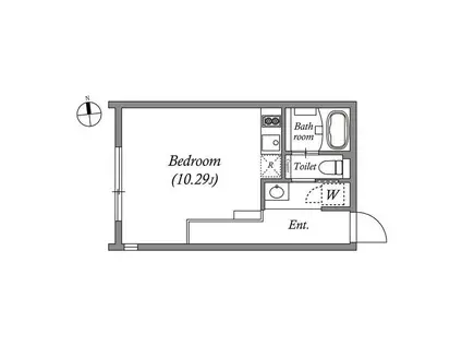 ALERO高円寺南(ワンルーム/4階)の間取り写真