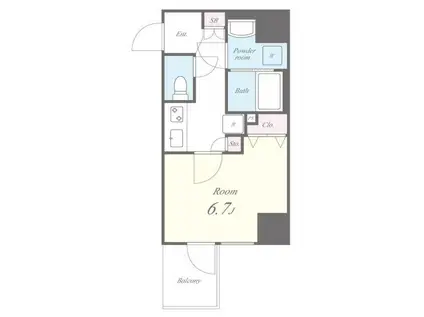 FUJIMAN北梅田(1K/11階)の間取り写真