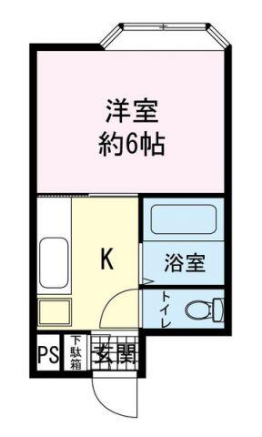 グリーンプラザ(1K/4階)の間取り写真