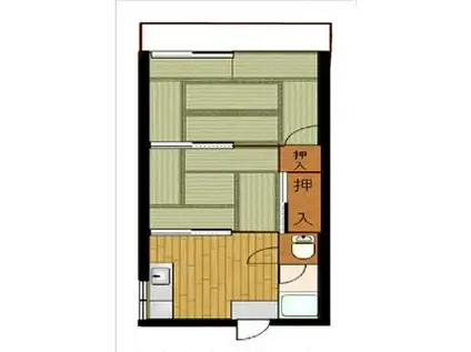 みやまコーポ(2DK/2階)の間取り写真