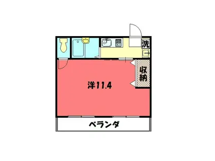 叡山電鉄叡山本線 茶山・京都芸術大学駅 徒歩22分 3階建 築47年(1K/3階)の間取り写真