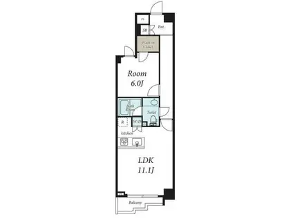 グレイスコート白金(1LDK/4階)の間取り写真