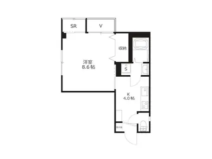 LAPUTA(1K/2階)の間取り写真