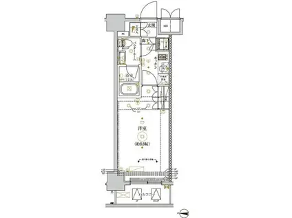 セジョリ両国II(1K/6階)の間取り写真