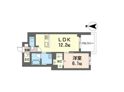 センターレジデンス グランデ(1LDK/1階)の間取り写真